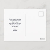 かわいいグリーンフランケンシュタインモンスター顔ありがとう ポストカード (裏面)