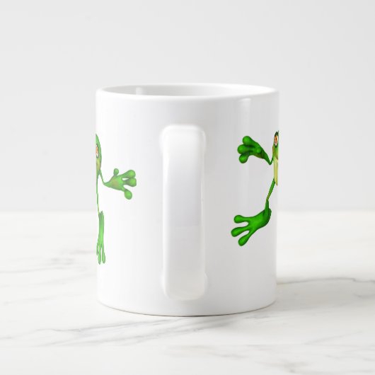 かわいいグリーンフロギー ジャンボコーヒーマグカップ (裏面)