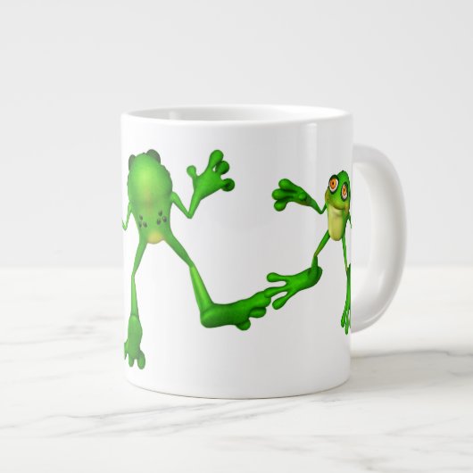 かわいいグリーンフロギー ジャンボコーヒーマグカップ (正面右)