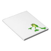 かわいいグリーンフロギー ノートパッド (アングル)