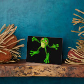 かわいいグリーンフロギー フォトプラーク (側面)