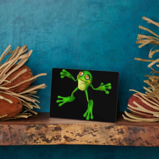 かわいいグリーンフロギー フォトプラーク (側面)