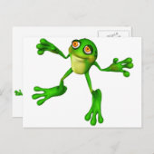 かわいいグリーンフロギー ポストカード (正面/裏面)