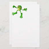 かわいいグリーンフロギー 便箋 (正面/裏面)
