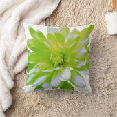 かわいいグリーンフローラグリーンフラワーグリーンデイジー クッション (ブランケット)