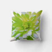 かわいいグリーンフローラグリーンフラワーグリーンデイジー クッション (裏面)