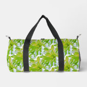 かわいいグリーンフローラグリーンフラワーグリーンデイジー ダッフルバッグ (正面)