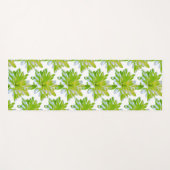 かわいいグリーンフローラグリーンフラワーグリーンデイジー ヨガマット (正面(横))