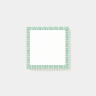 かわいいグリーンフローラパターン（の模様が）ある付箋 ポストイット