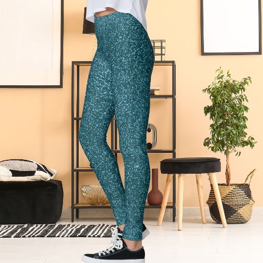 かわいいグリーンブルーグリッタースポーツクリスマスパーティーギフト レギンス