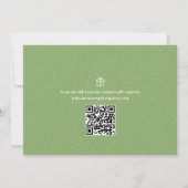 かわいいグリーンベビーツインズボタニカルツーピーズインアポッド 招待状 (裏面)