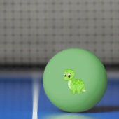かわいいグリーンベビーブロントサウルス恐竜 卓球ボール (ネット)