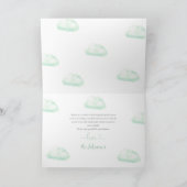 かわいいグリーンホットエアバルーン赤ちゃんシャワー サンキューカード (内部)