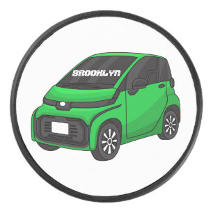 かわいいグリーンマイクロサイズの車 アイスホッケーパック