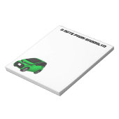 かわいいグリーンマイクロサイズの車 ノートパッド (回転)