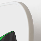 かわいいグリーンマイクロサイズの車 ピックルボールラケット (左詳細)