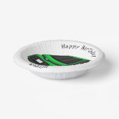 かわいいグリーンマイクロサイズの車 ペーパーボウル (傾斜あり)