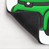 かわいいグリーンマイクロサイズの車 マウスパッド (コーナー)