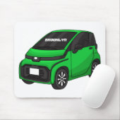 かわいいグリーンマイクロサイズの車 マウスパッド (マウス)