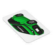 かわいいグリーンマイクロサイズの車 マグネット (右側)