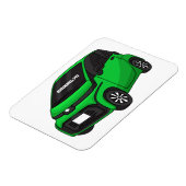 かわいいグリーンマイクロサイズの車 マグネット (左側)