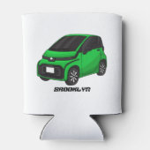 かわいいグリーンマイクロサイズの車 缶クーラー (裏面)