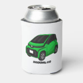 かわいいグリーンマイクロサイズの車 缶クーラー (缶裏面)