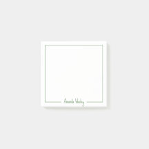 かわいいグリーンモノグラムのフルネーム