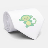 かわいいグリーンモンキー ネクタイ (ロール)