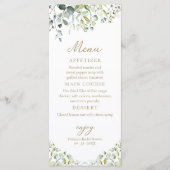 かわいいグリーンユーカリブライダルシャワーメニューインビタ メニュー (正面)