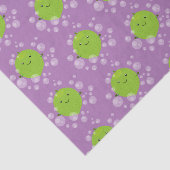 かわいいグリーンライムバブル漫画イラストレーション 薄葉紙 (詳細)