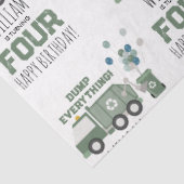 かわいいグリーンリサイクルトラックキッズネーム年齢誕生日 薄葉紙 (詳細)