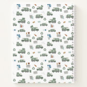 かわいいグリーンリサイクルトラックキッズビークルSketchbook ノートブック (裏面)