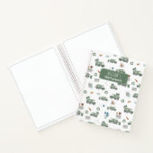 かわいいグリーンリサイクルトラックキッズビークルSketchbook ノートブック (内部)