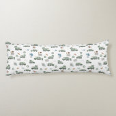 かわいいグリーンリサイクルトラックキッズ車のパターン ボディピロー (裏面)