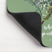 かわいいグリーンレディーバグアドベンチャー感動的引用文 マウスパッド (コーナー)