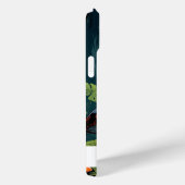 かわいいグリーンヴィンテージカエルとキノコ名前をカスタムする Case-Mate iPhoneケース (裏面 / 右)