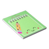 かわいいグリーン先生鑑賞 ノートパッド (アングル)