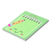 かわいいグリーン先生鑑賞 ノートパッド (回転)