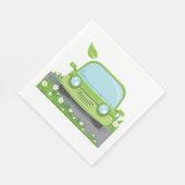 かわいいグリーン車 スタンダードランチョンナプキン (角)