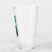 かわいいグリーン雪だるまクリスマス タンブラーグラス (左)