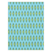 かわいいグリーン飢えたカエル漫画イラストレーション テーブルクロス (正面)