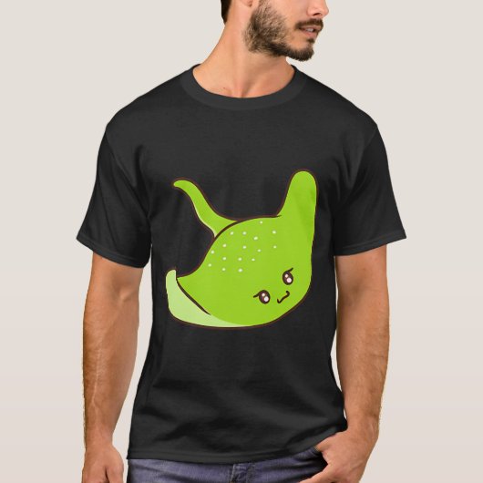 かわいいグリーン・スティングレイ Tシャツ (正面)