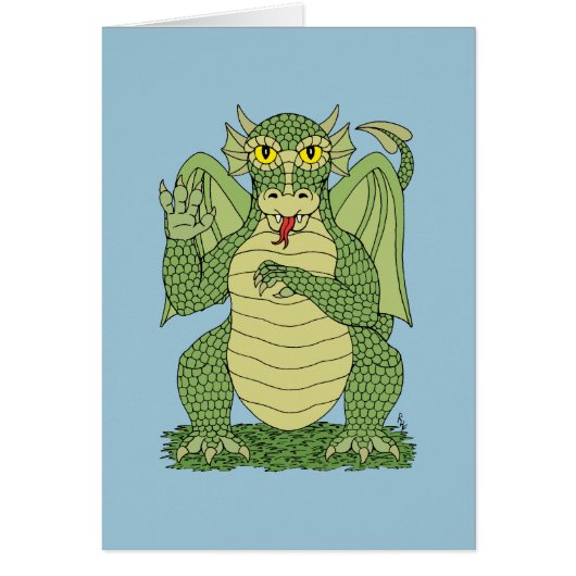 かわいいグリーン・ドラゴン (正面)