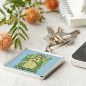 かわいいグリーン・ドラゴン キーホルダー (側面)