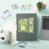 かわいいグリーン・ドラゴン シール (iPadカバー)