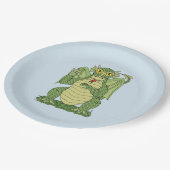 かわいいグリーン・ドラゴン ペーパープレート (アングル)