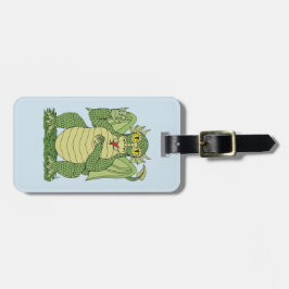 かわいいグリーン・ドラゴン ラゲッジタグ