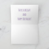 かわいいグリーンhappy glowワーム漫画イラストレーション カード (内部)