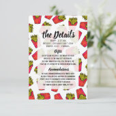 かわいいグルメのフライドポテトパターン エンクロージャーカード (スタンド正面)